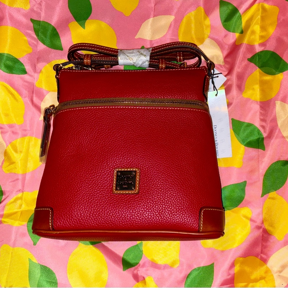Dooney & Bourke Pebble Grain Everyday Cherry Red Crossbody Bag